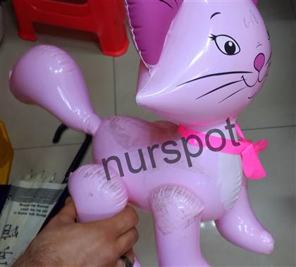 Pvc şişme pembe kedi