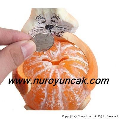 orange coın bank portakal kumbara