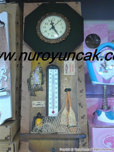 büyük termometreli saat