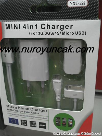 iphone 4 telefon şarz seti