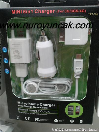 iphone 4 telefon şarz seti
