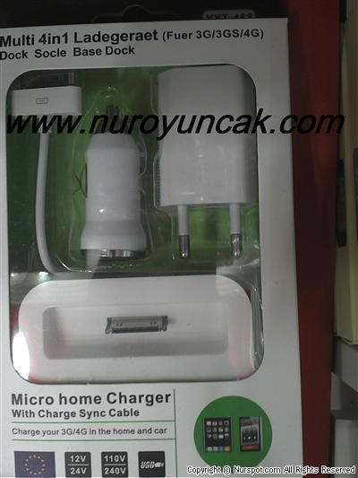 iphone 4 telefon şarzı set