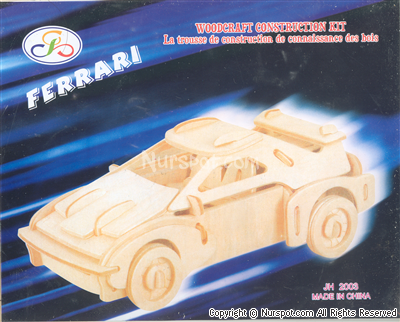 ahşap eğitici ferrari araba