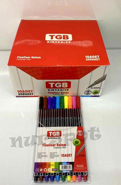 toptan fineliner stabilo kalem 10 lu set  1907