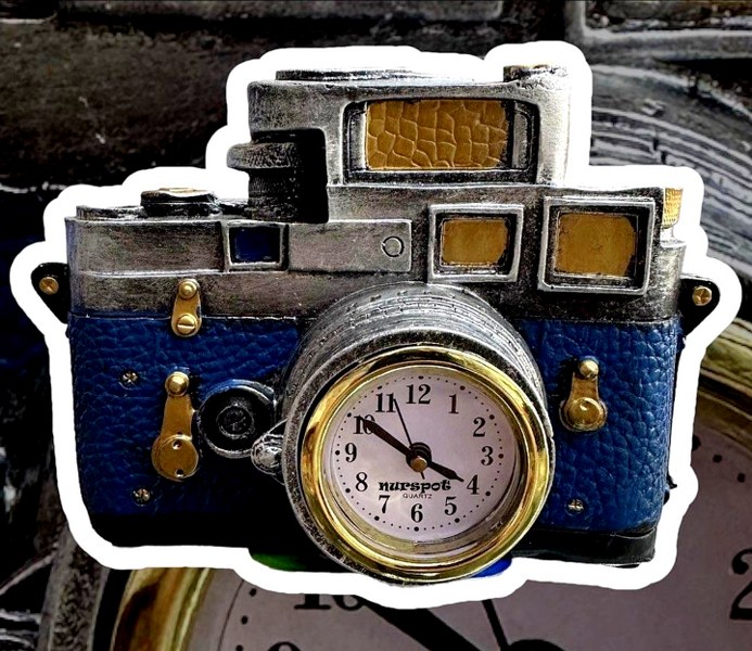 toptan hediyelik nostaljik fotoğraf makinesi saat