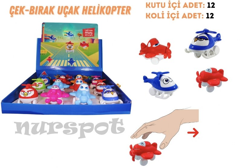 toptan oyuncak çek bırak uçak helikopter   3016