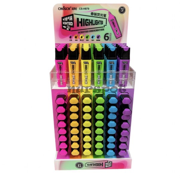 toptan keçeli fosforlu işaretleme kalemi kaliteli neon 180 li stand  H879