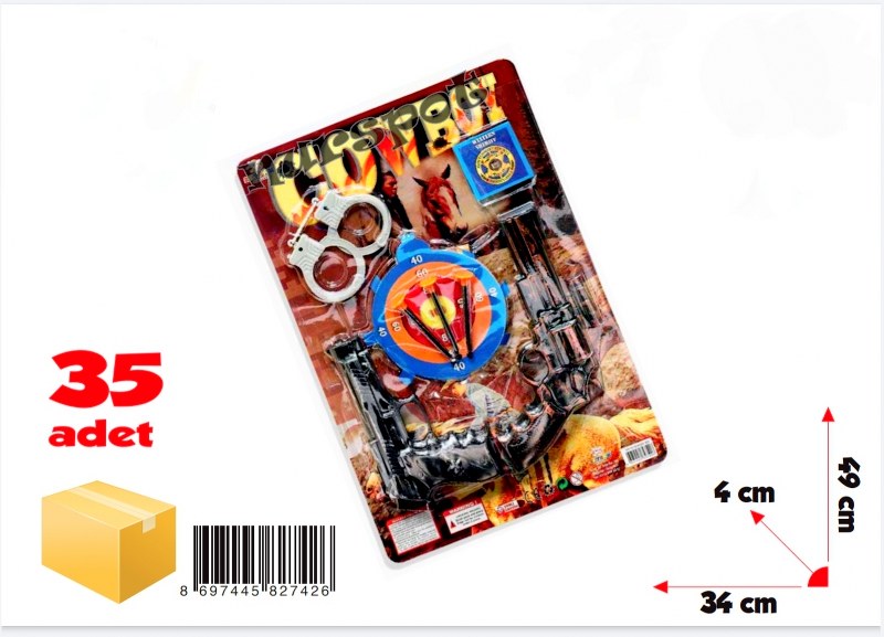 toptan oyuncak kovboy seti büyük boy  742