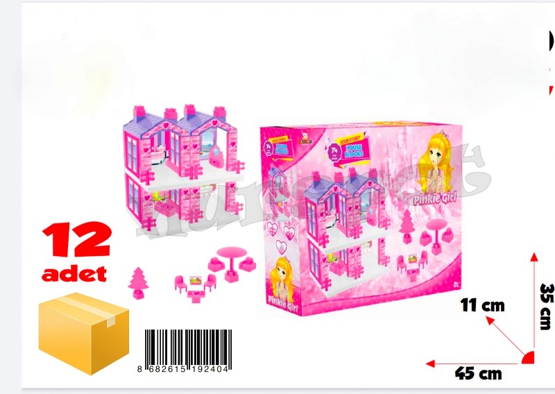 toptan oyuncak 4 katlı pembe ev    240