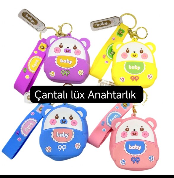 toptan cüzdan silikon anahtarlık panda model   5348