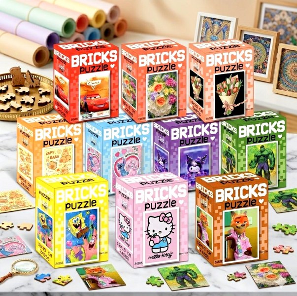 toptan bricks puzzle pazıl yapboz  100 parça