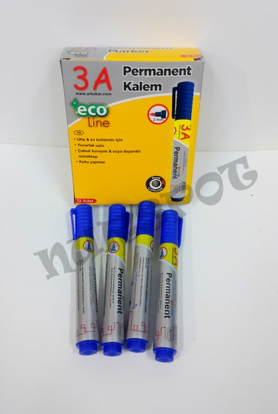 toptan silinmeyen permanent kalem 12 li paket    987