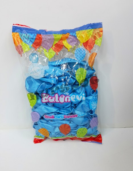 toptan dekorasyon balonu metalik mavi 