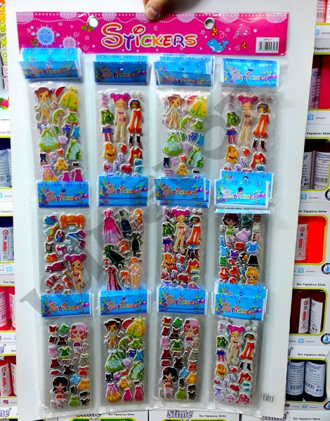 toptan sticker  standlı 