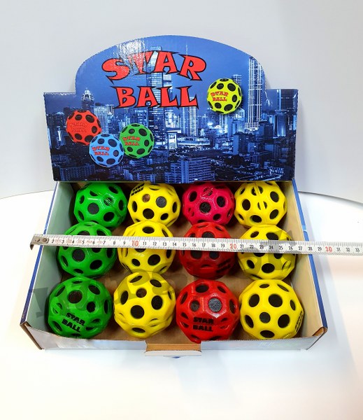 toptan oyuncak renkli top star ball 12 li     6289   