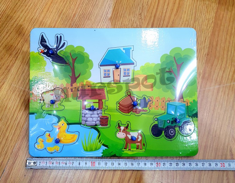 toptan tutmalı ahşap yapboz çiftlik model  9082