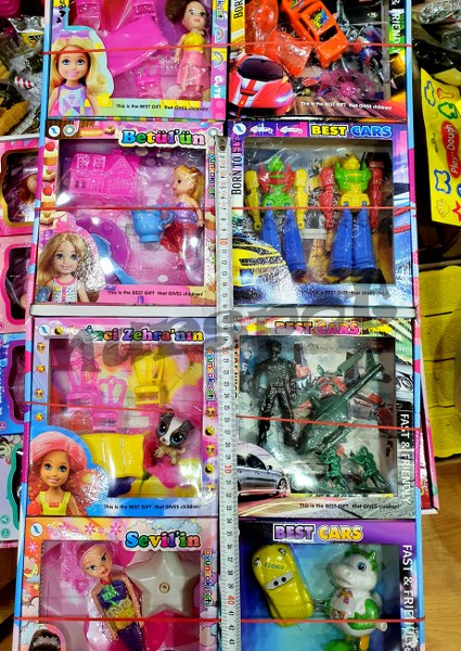 toptan oyuncak kız erkek karma setleri stantlı 6559