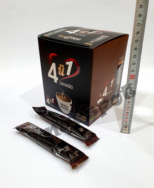 toptan çikolata aromalı 4 ü 1 arada kahve 24 lü paket 9206