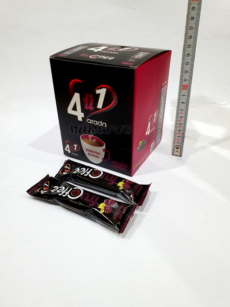 toptan 4 ü 1 arada böğürtlen aromalı kahve 24 lü paket  9190