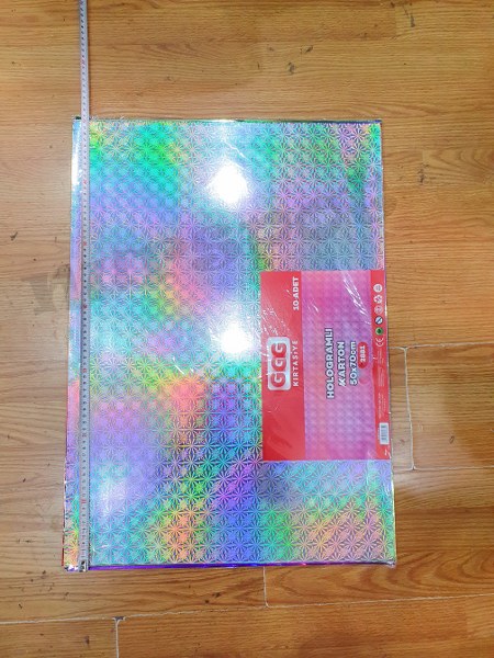 toptan kırtasiye hologramlı karton 10 lu  50*70   2881