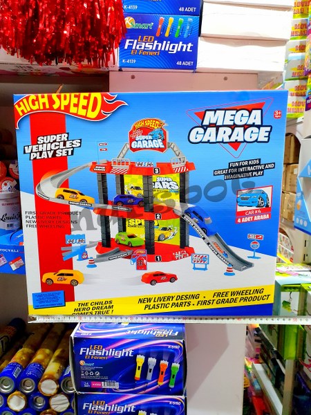 toptan oyuncak otopark seti arabalı  mega boy 415