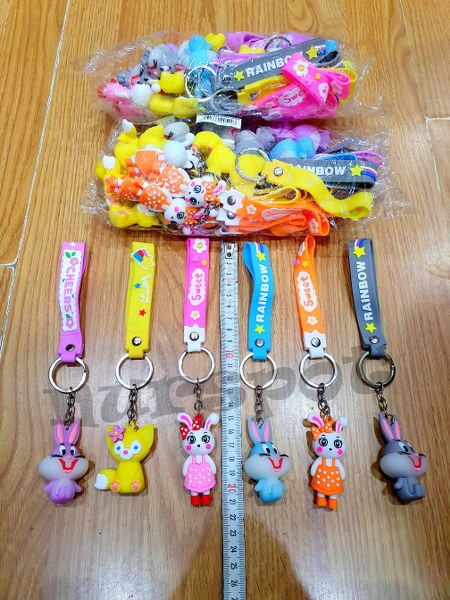 toptan silikon anahtarlık silikon kayışlı 24 lü paket 5003