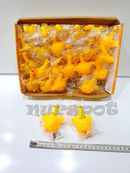 toptan silikon tavuk anahtarlık basınca yumurtlayan  0328