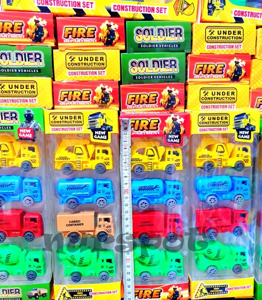toptan oyuncak çek bırak iş araçları 4 lü set     5340