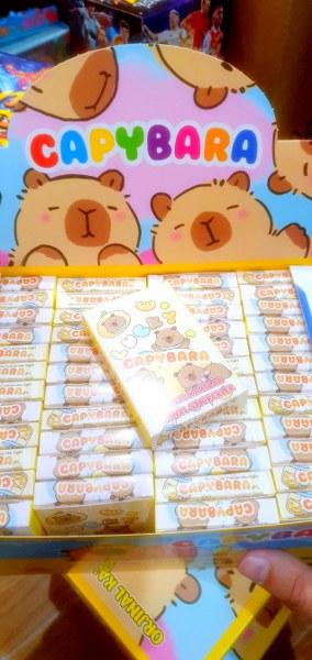 toptan oyun kartı sticker seti kapibara 48 li kutu   5792