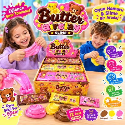 Butter Airclay Slime – Yumuşacık Dokusu ve Rengârenk Eğlence!