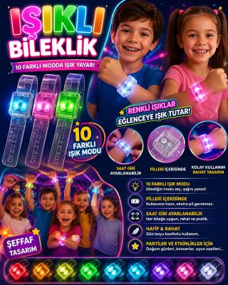 kola rahatça takılan ışıklı bileklik