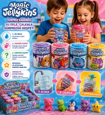süpriz kavanoz salla ve süpriz oyuncak çıksın magic jellykins  8370