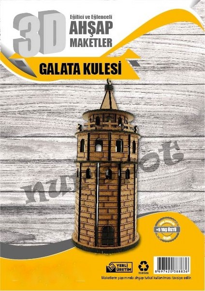 toptan ahşap maket galata kulesi   8836