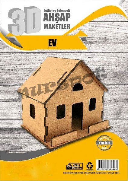 toptan ahşap ev maketi  8966