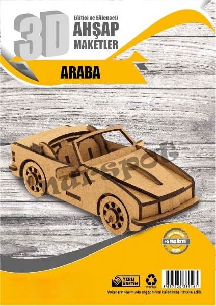 toptan ahşap eğitici maket araba model   9161