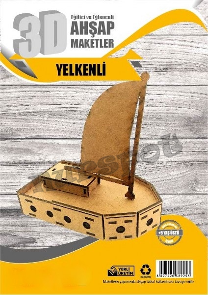 toptan eğitici maket ahşap yelkenli  9253