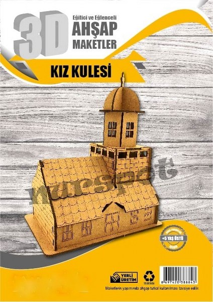 toptan ahşap eğitici maket kız kulesi model  8843