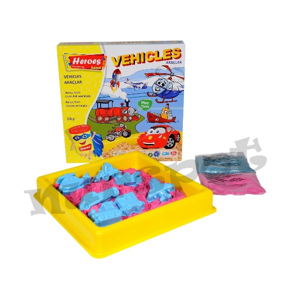 toptan havuzlu kinetik kum seti araçlar serisi 500 gr. 010