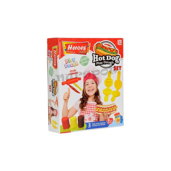 toptan oyun hamuru hotdog seti 594