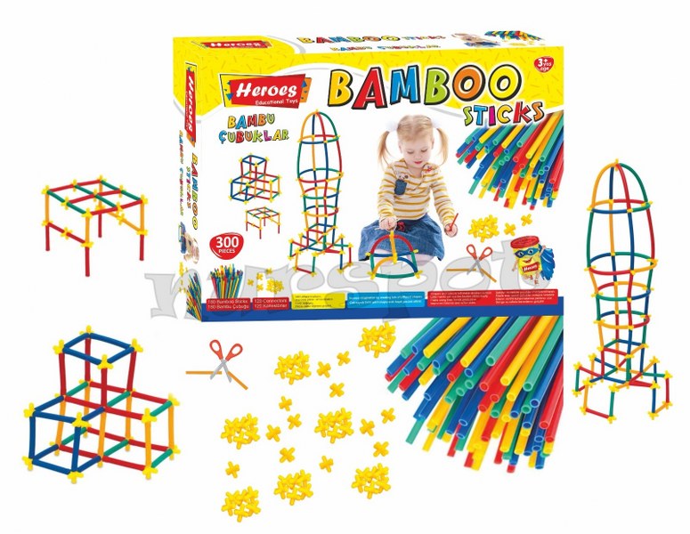 toptan renkli bamboo çubukları 300 parça kaliteli   800
