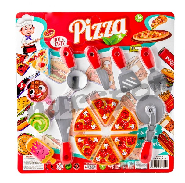 toptan oyuncak pizza seti büyük boy   454
