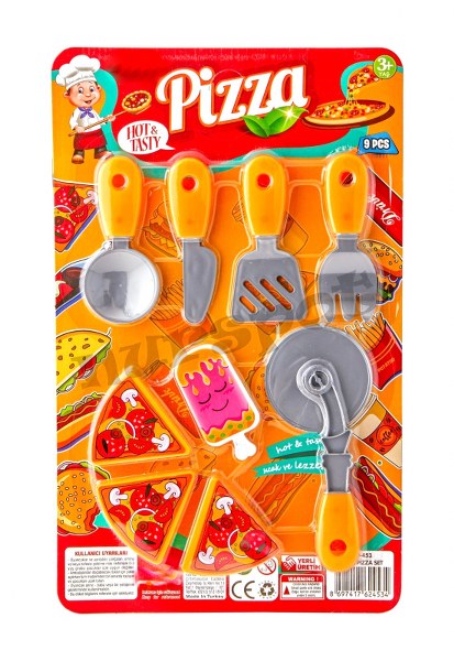 toptan oyuncak pizza seti küçük  453