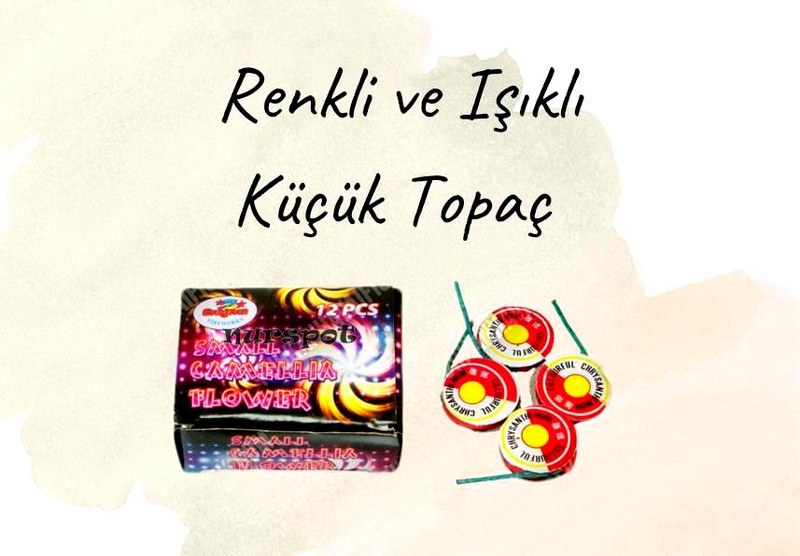 toptan renkli ve ışıklı küçük topaç 12 li     130