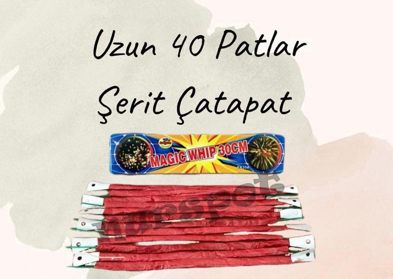 toptan şerit çatapat 40 lı patlar 12 li paket 30 cm       354