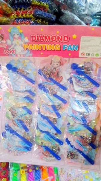 toptan boncuk sticker yelpaze yapım seti  6944