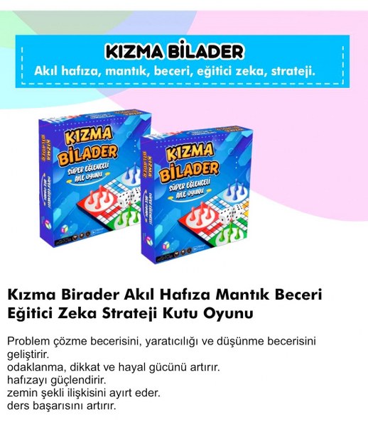 toptan kızma bilader oyunu lüks set  8436