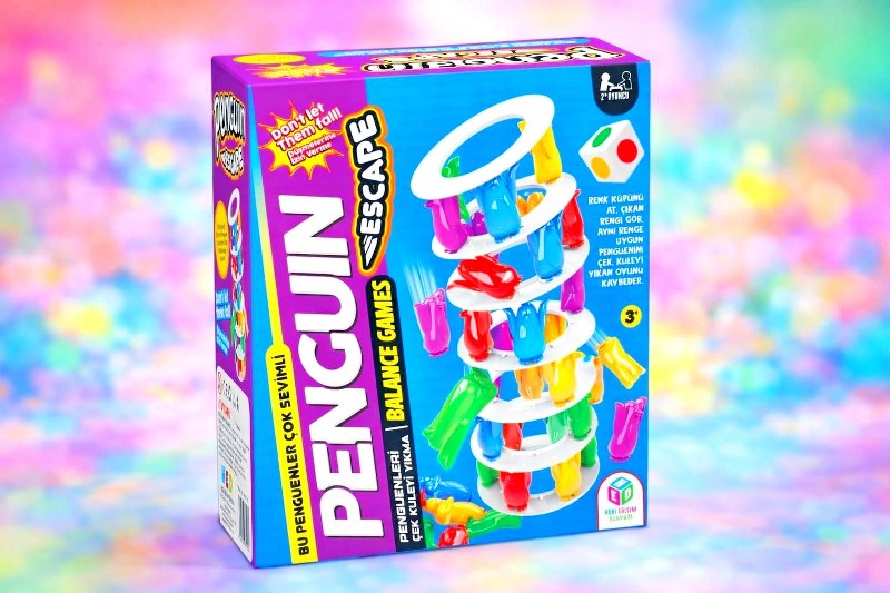 toptan eğitici eğlenceli penguen oyunu penguenleri çek kuleyi yıkma  1160