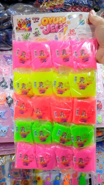 toptan oyuncak oyun slime jeli  20 li kartela  5486