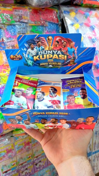 toptan dünya kupası dünya yıldızları 8 li kart 36 lı kutu   9452