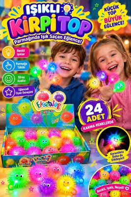 oyuncak ışıklı kirpi top parmağa takılabilir  9575